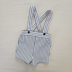 Vintage Striped Suspender Shorts 12-18 months